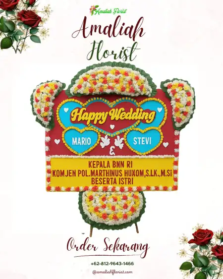 Papan Bunga Pernikahan Hanau Berak